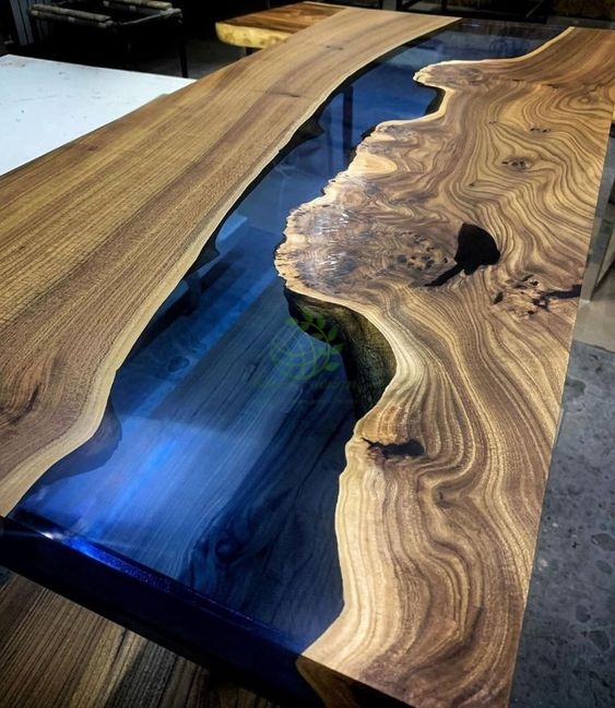 میز چوبی رزین اپوکسی